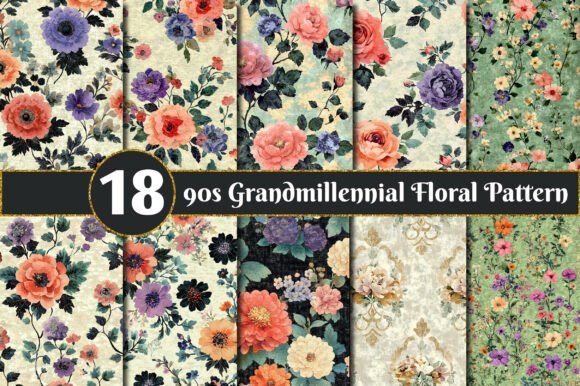90s Grandmillennial Floral Pattern Guide