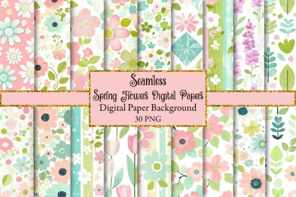 Bringing Spring to Life: Creative Ways to Use Spring Flowers Digital Papers