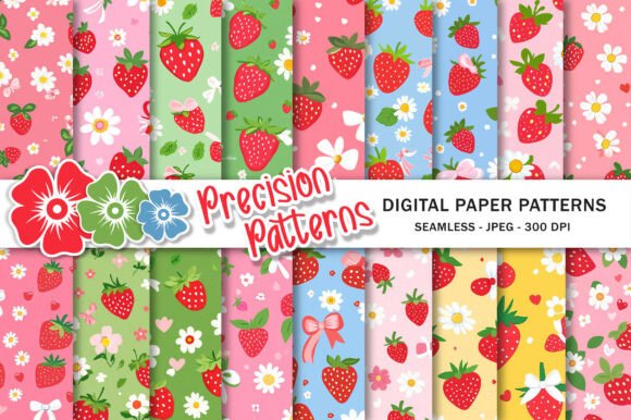 Coquette Strawberry Daisy Seamless Pattern: A Practical Asset for Modern Design