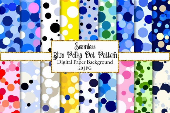 Elevate Designs with Blue Polka Dot Patterns