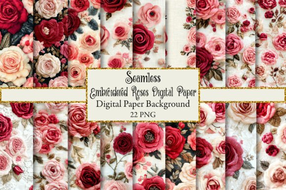 Elevate Your Designs with Premium Roses Digital Paper