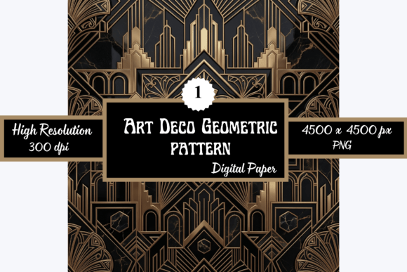 Elevating Modern Design with the Timeless Allure of an Art Deco Geometric Pattern