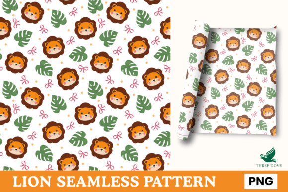 Lion Seamless Pattern - 10: A Versatile Digital Resource for Creative Projects