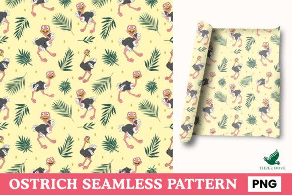 Ostrich Seamless Pattern - 02: A Strategic Tool for Creative and Professional Projects
