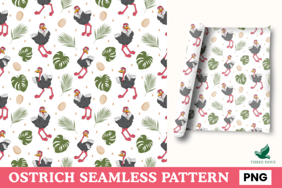 Ostrich Seamless Pattern - 05: A Versatile Digital Design for Creative Projects