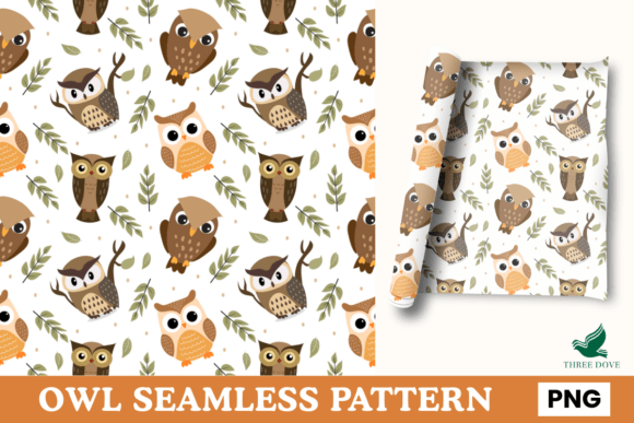 Owl Seamless Pattern - 01: A Versatile Digital Design for Creative Projects