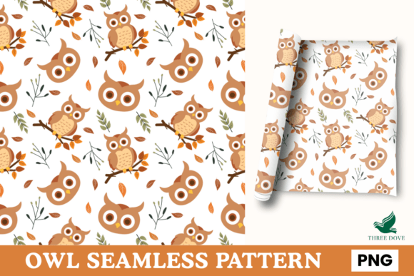 Owl Seamless Pattern - 03
