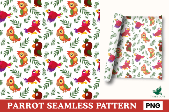 Parrot Seamless Pattern - 03