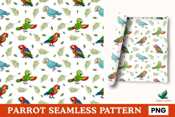 Parrot Seamless Pattern - 10: A Versatile Digital Asset for Modern Creatives