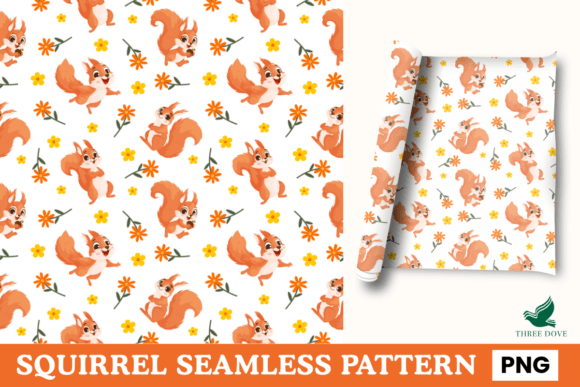 Squirrel Seamless Pattern - 01