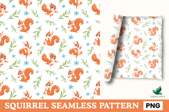 Squirrel Seamless Pattern - 03