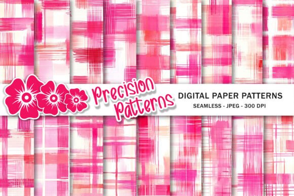 Strategic Design with Pink Whimsical Valentine's Day Plaid