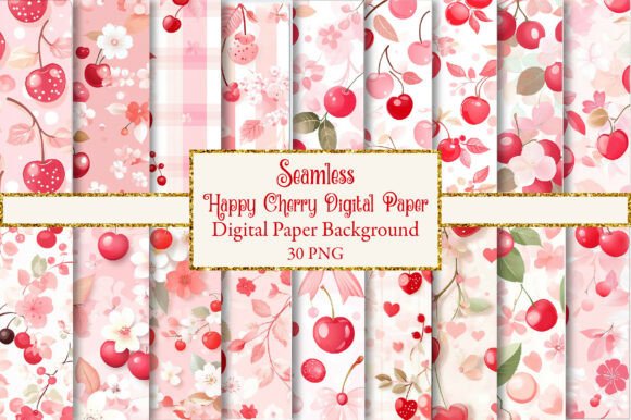 Unlock Creativity with Happy Cherry Digital Paper
